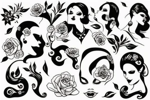 Beautiful woman tattoo idea