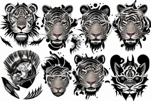 Sabertooth tiger and outer space tattoo idea