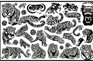 Sabertooth tiger and outer space tattoo idea