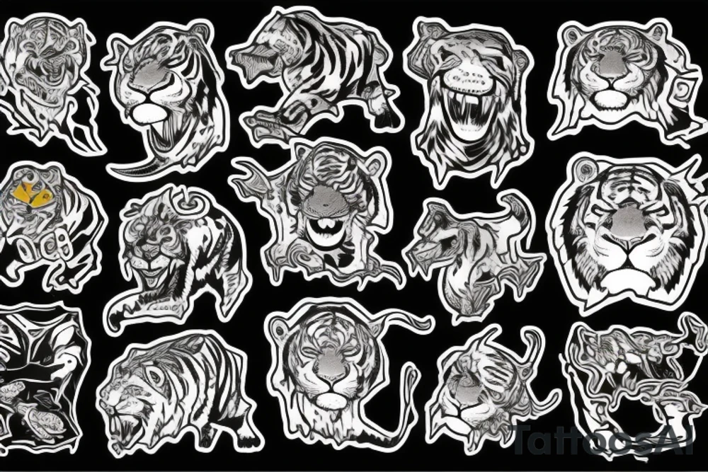 Sabertooth tiger and outer space tattoo idea