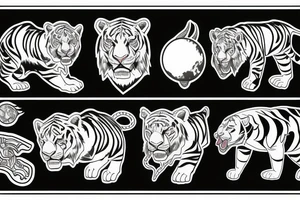 Sabertooth tiger and planet neptune tattoo idea