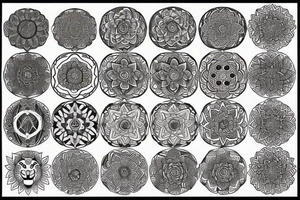Mandala and lion tattoo idea