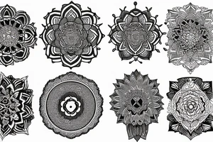 Mandala and lion tattoo idea