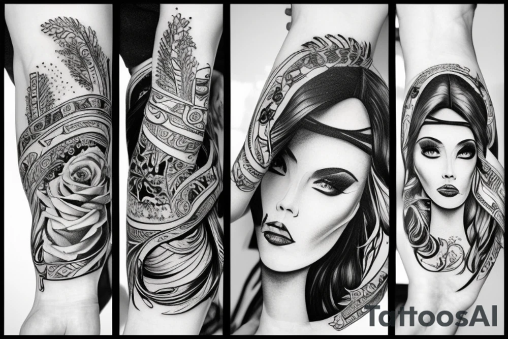 Wąż opleciony na nożu tattoo idea