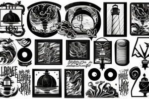Lighthouse in a storm tattoo idea