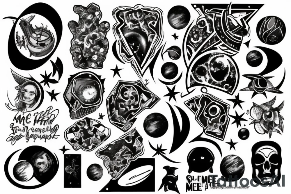 Space tattoo till we meet again tattoo idea
