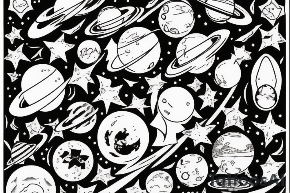 Space tattoo till we meet again tattoo idea