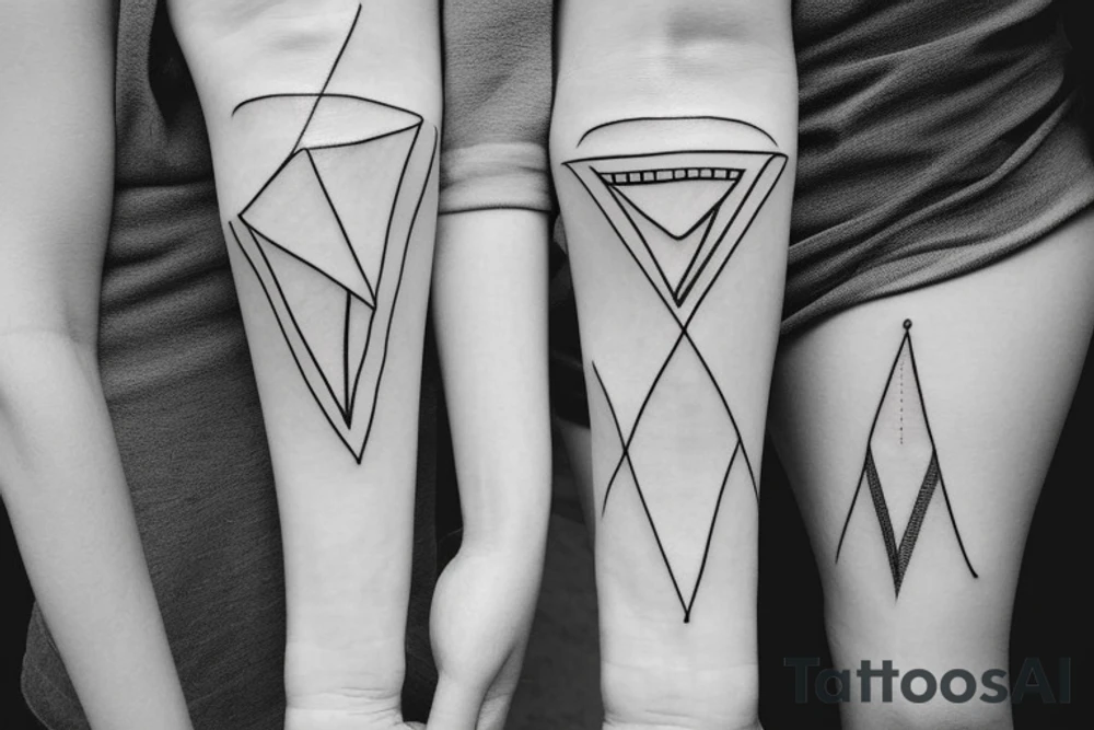 Minimal lineart tattoo idea