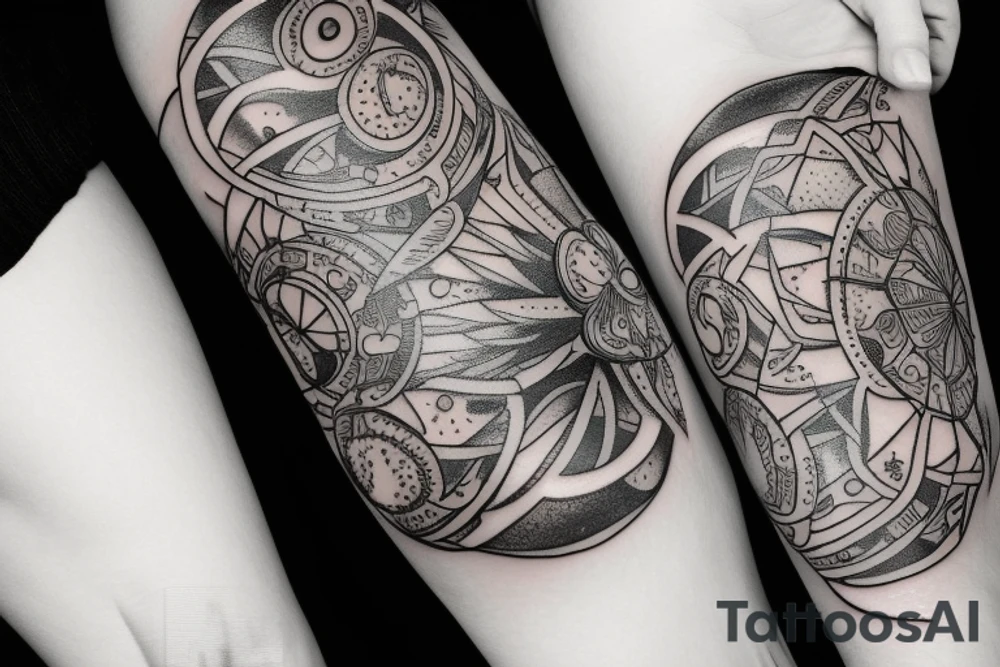 Space tattoo with galaxy tattoo idea