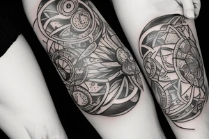 Space tattoo with galaxy tattoo idea