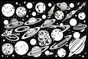 Space tattoo with galaxy tattoo idea