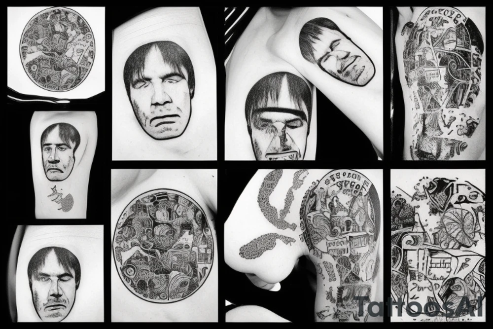 red hot chili peppers song illustrated tattoo idea