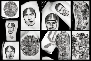 red hot chili peppers song illustrated tattoo idea