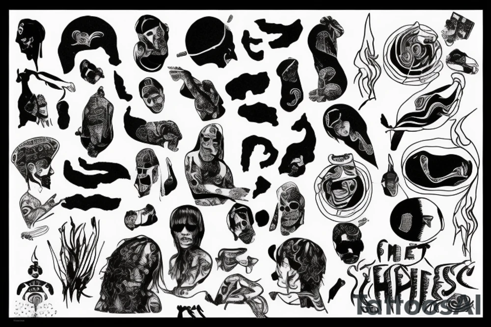 red hot chili peppers song illustrated tattoo idea