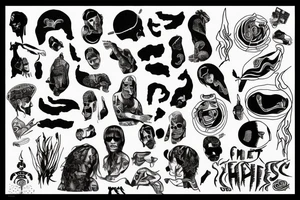 red hot chili peppers song illustrated tattoo idea