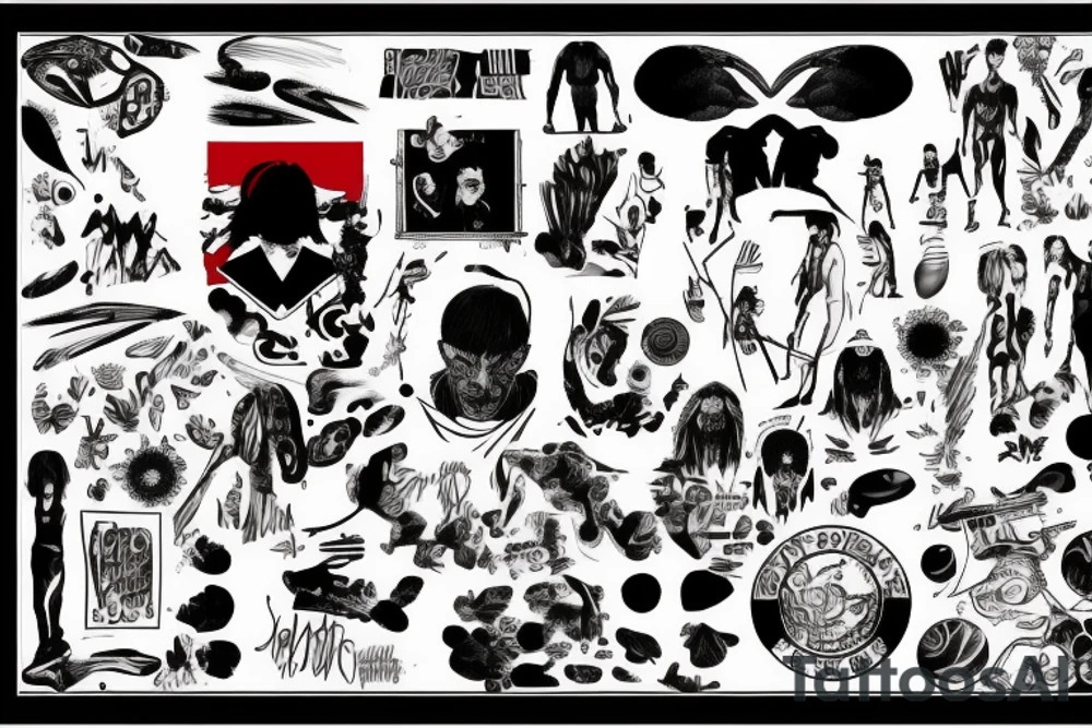 red hot chili peppers song illustrated tattoo idea
