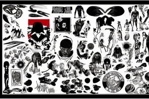 red hot chili peppers song illustrated tattoo idea