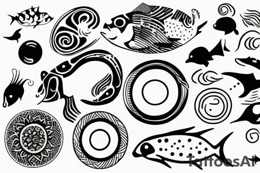 swimming in circles tattoo idea