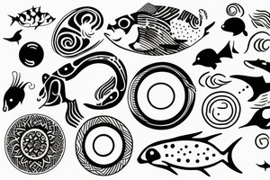 swimming in circles tattoo idea