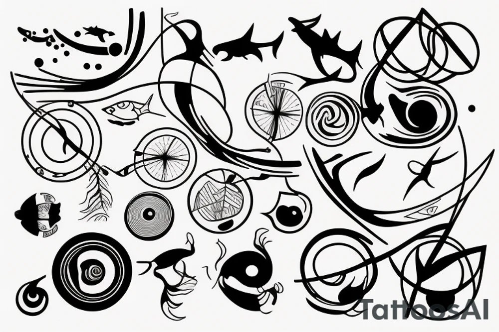 swimming in circles tattoo idea