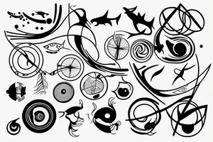 swimming in circles tattoo idea