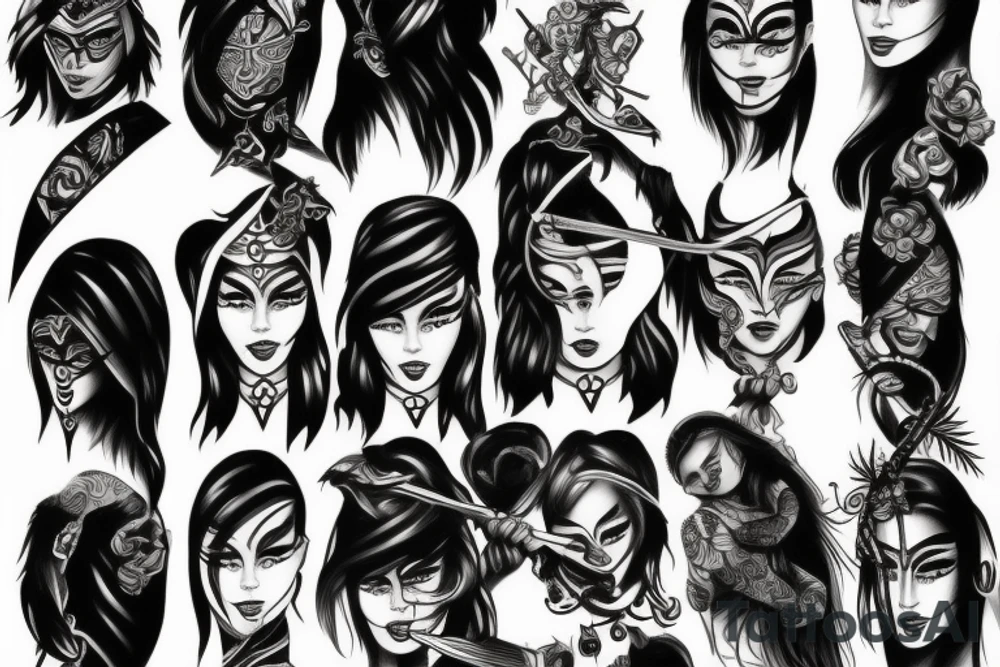 Woman warriors tattoo idea