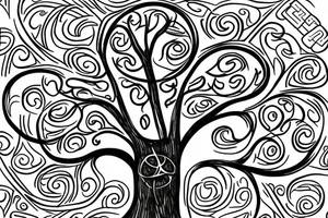 Tree of life wrapped around a cross tattoo idea