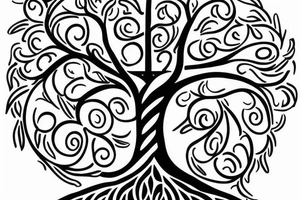 Tree of life wrapped around a cross tattoo idea