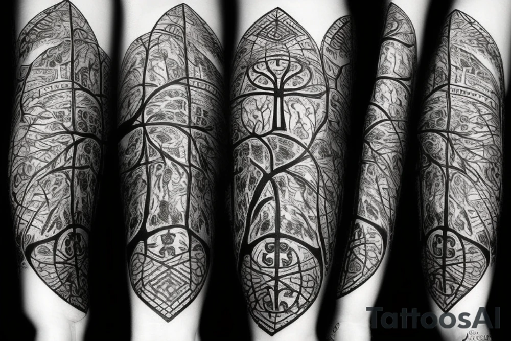Tree of life wrapped around a cross tattoo idea