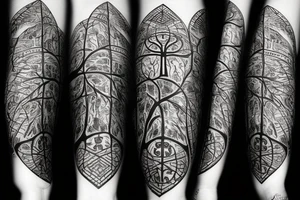 Tree of life wrapped around a cross tattoo idea
