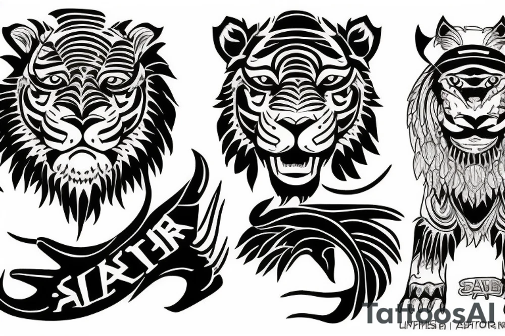 Sabertooth tiger and the sphinx tattoo idea