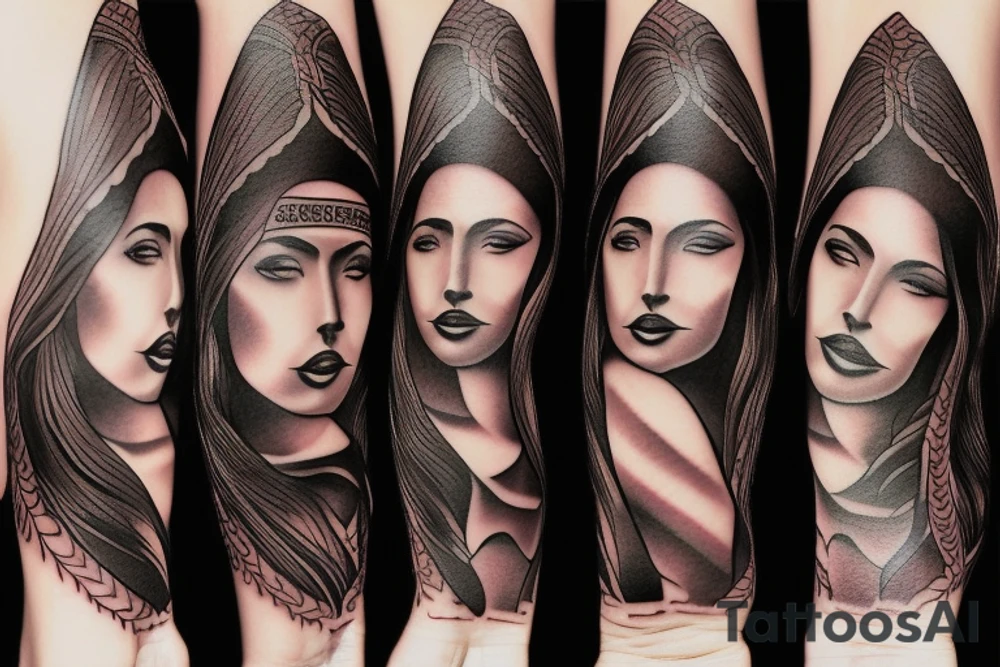 Native woman tattoo idea
