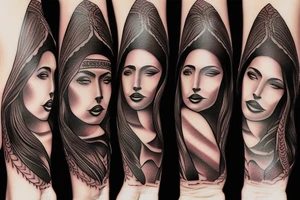 Native woman tattoo idea