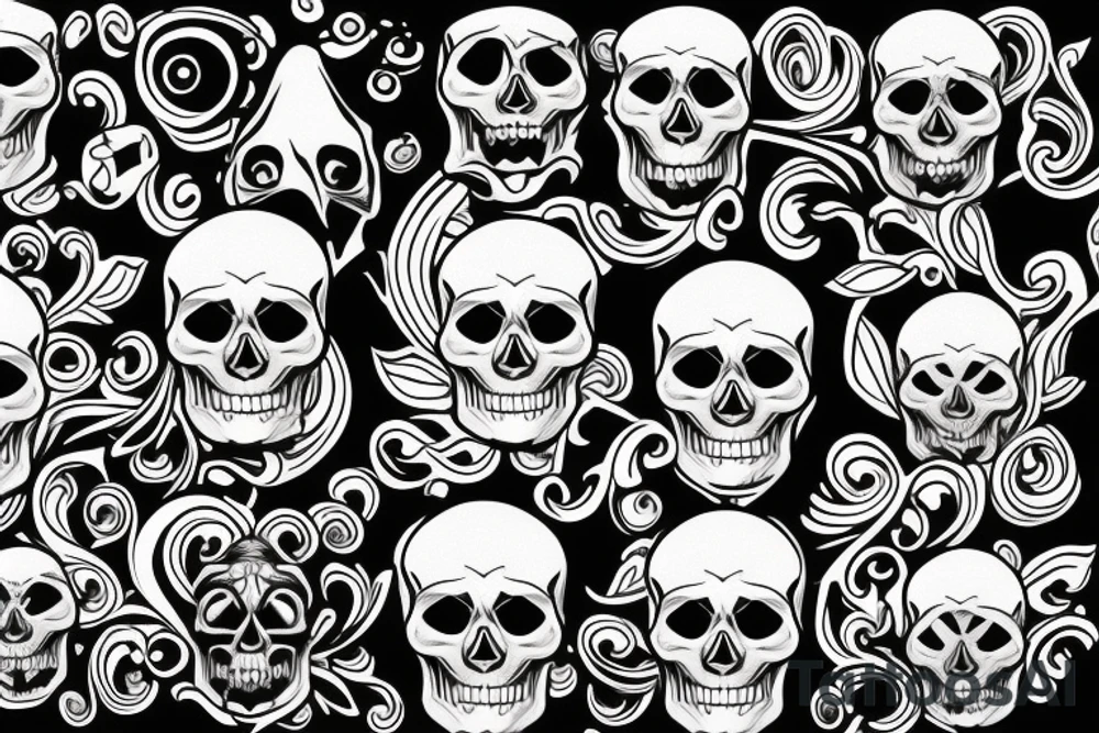 Skull tattoo idea