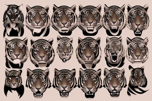 tiger and Egyptians tattoo idea