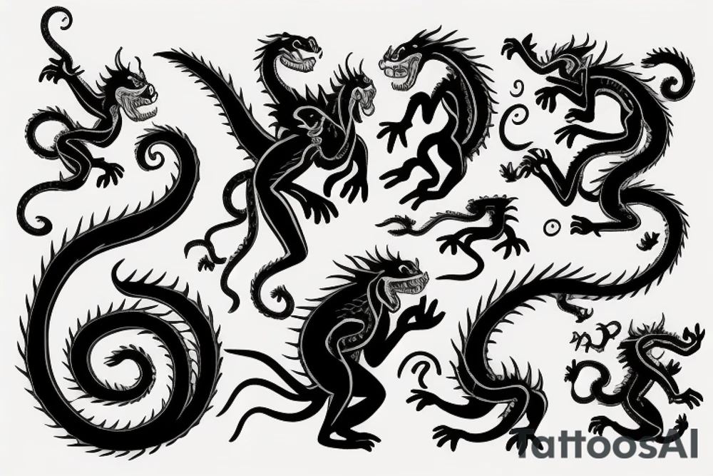 monkey riding a dragon tattoo idea