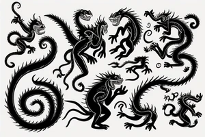 monkey riding a dragon tattoo idea