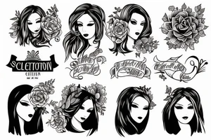 Sceleton photographer with two girls tattoo idea