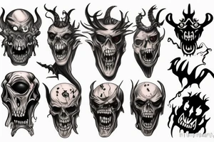 Scary demon tattoo idea