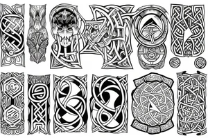 tattoo, hexagom, norse style tattoo idea