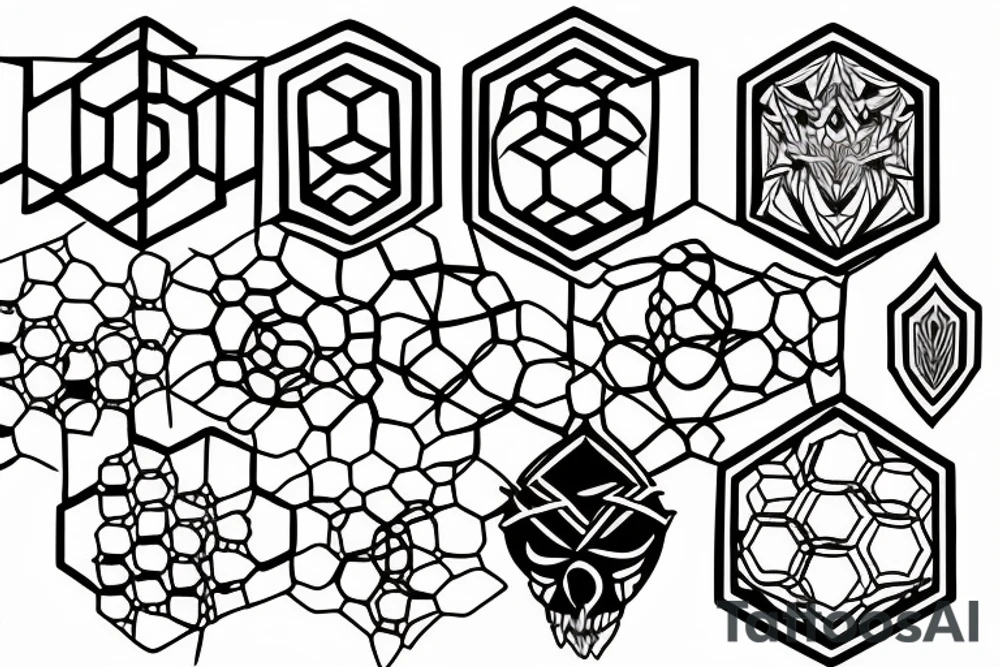tattoo, hexagon, norse style tattoo idea