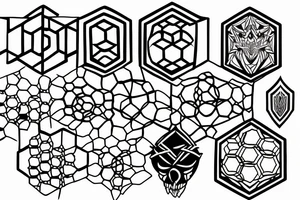tattoo, hexagon, norse style tattoo idea