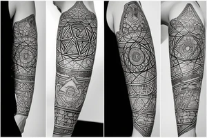 tattoo, hexagon, norse style tattoo idea