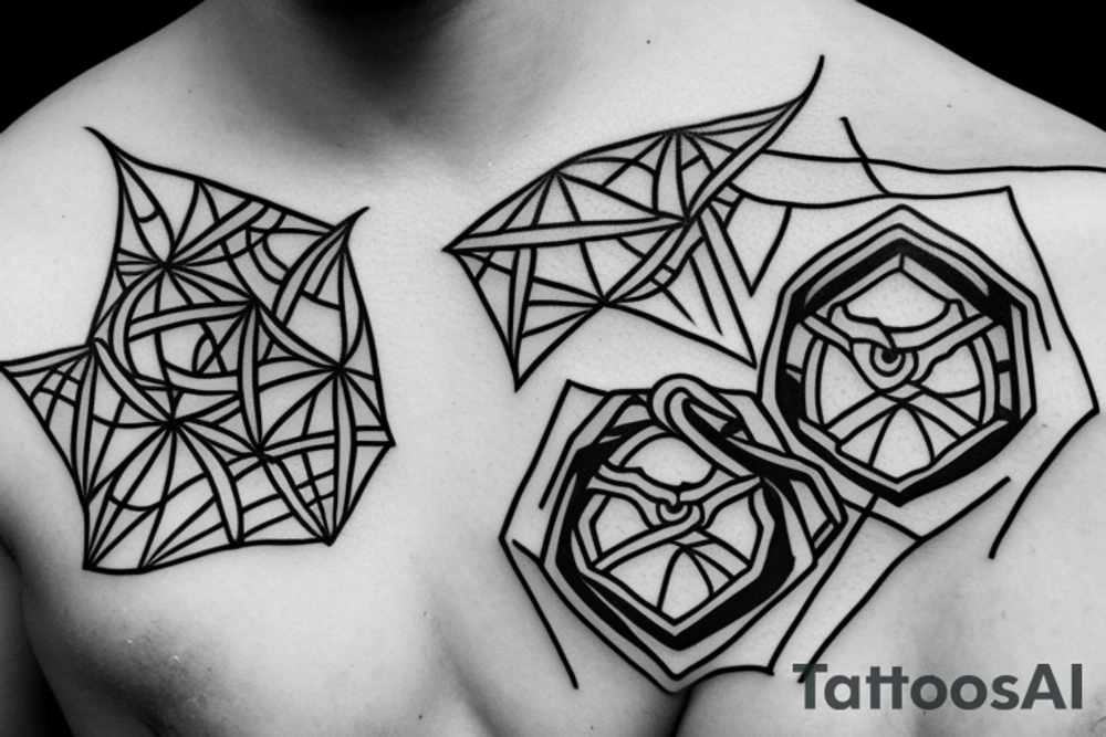 tattoo, hexagon, norse style tattoo idea