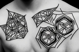 tattoo, hexagon, norse style tattoo idea