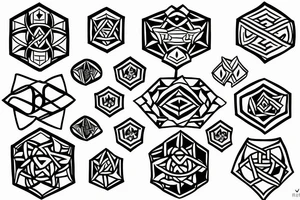tattoo, hexagon, norse style tattoo idea