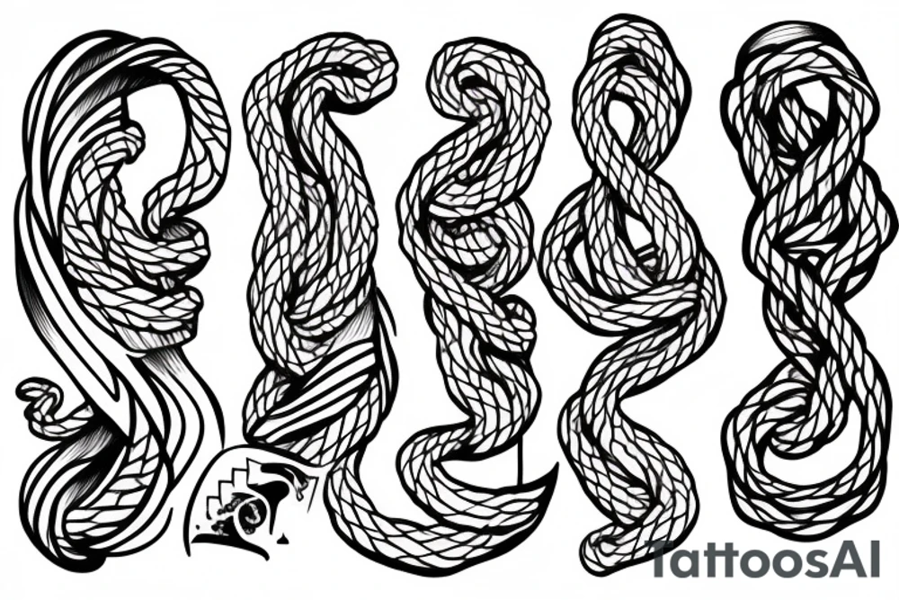 a taut rope tattoo idea