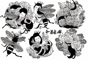 Bee hive love partner soul mate tattoo idea