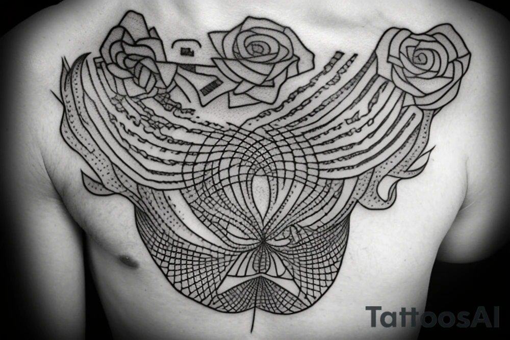 Skeleton hanged by the neck tattoo idea