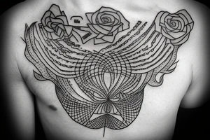 Skeleton hanged by the neck tattoo idea